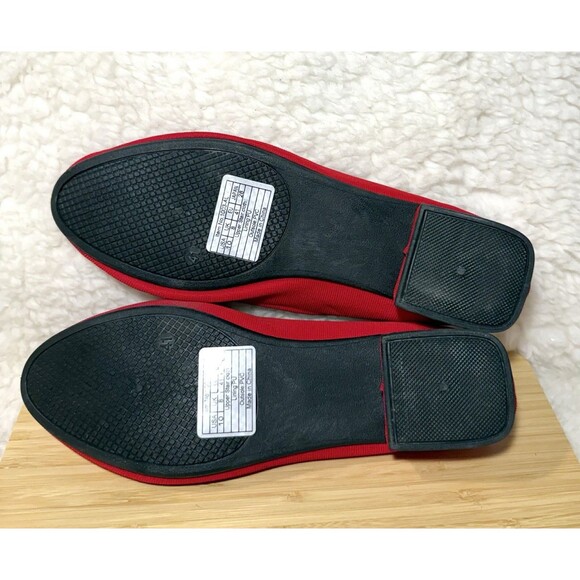 ALTOCIS Low Block Chunky Heel Pumps Round Toe Platform Red Women’s Size 10 - Picture 6 of 6